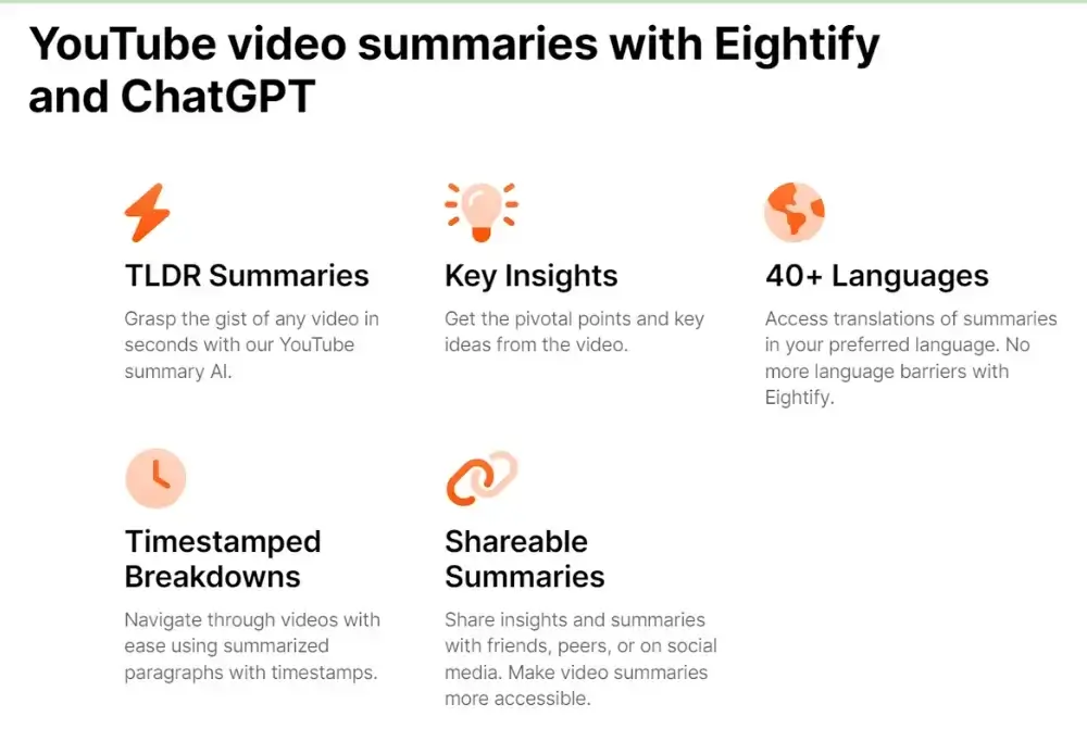 למה כדאי לבחור ב-Eightify על פני צפייה מסורתית בסרטונים